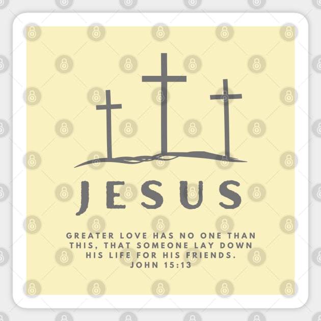 Calvary Crosses Sticker by threadsjam